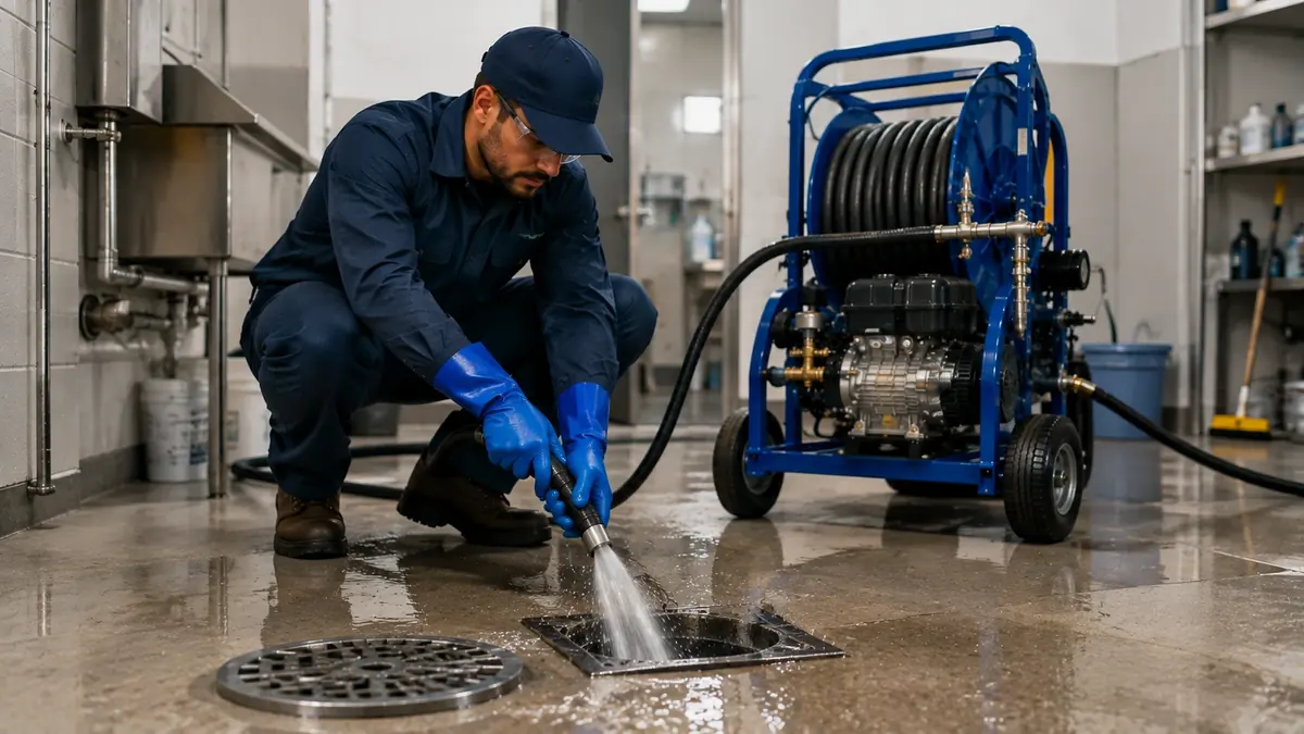 Floor Drain Hydro Jet Cleaning in Newark