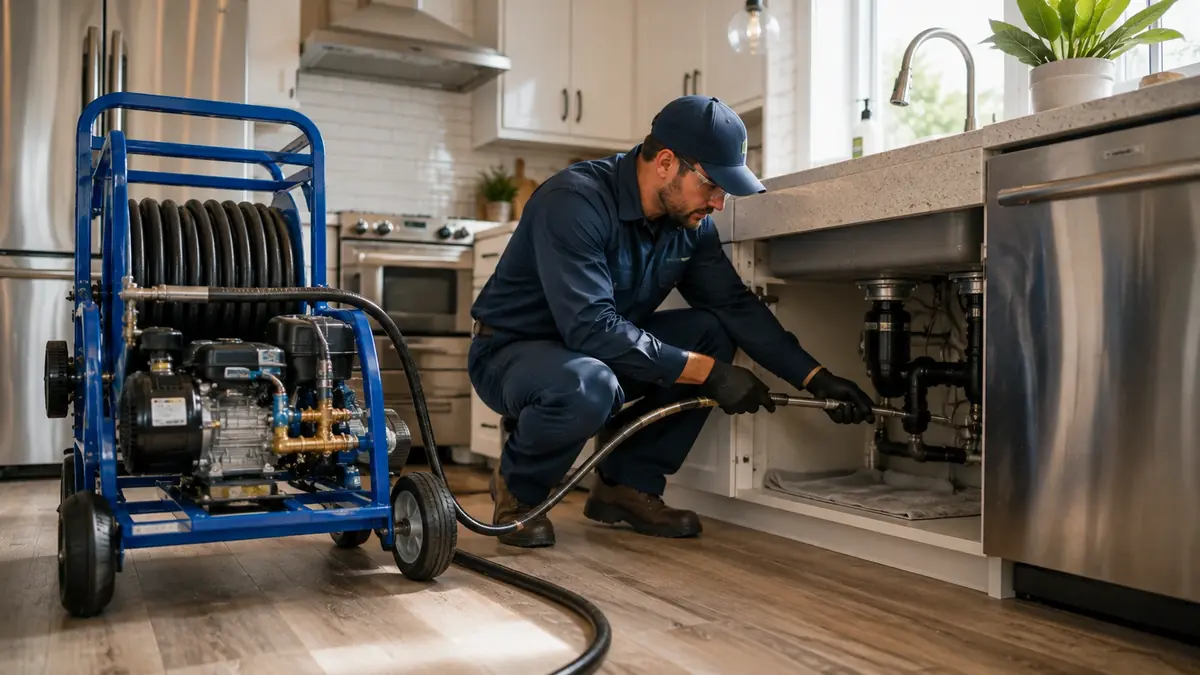 Kitchen Drain Hydro Jetting in Newark