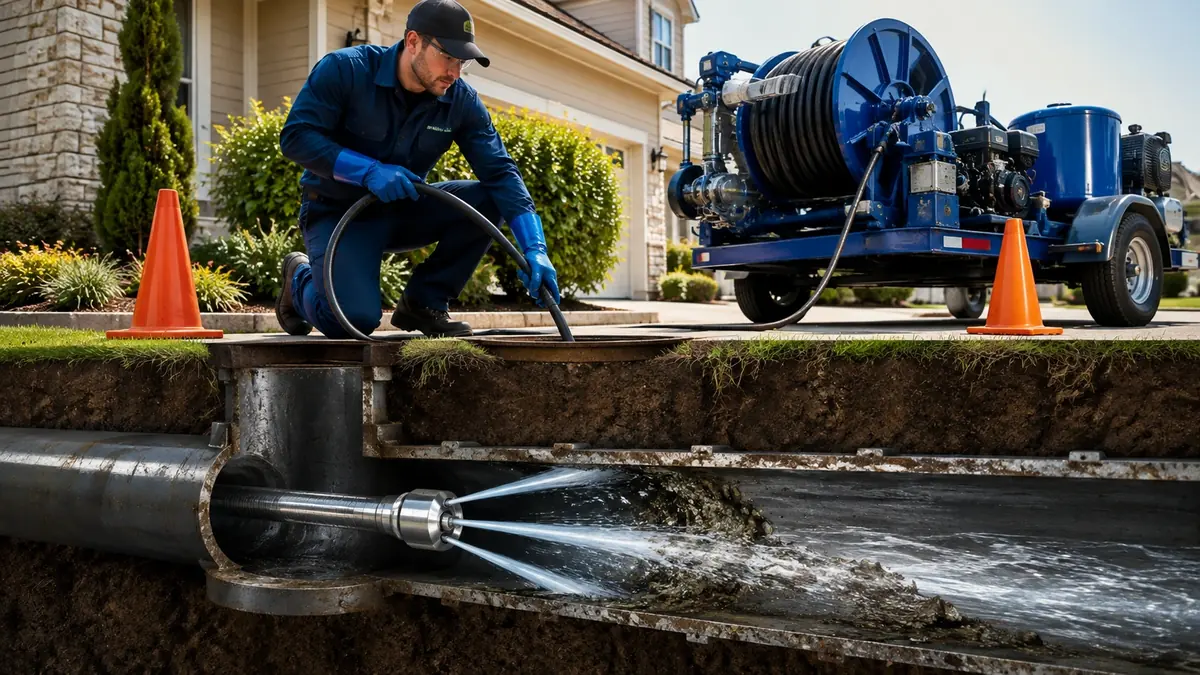 Main Sewer Line Hydro Jet Cleaning in Newark